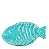 Dourada I Turquoise-blue ceramic plate
