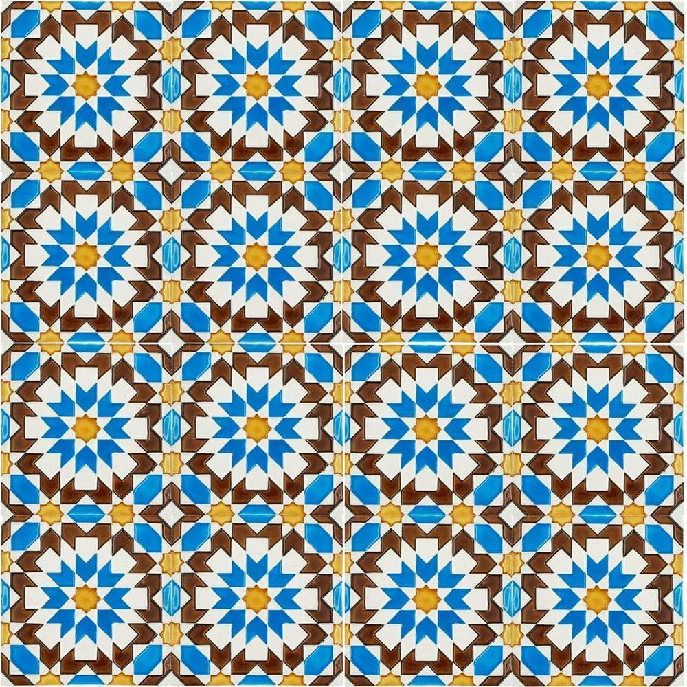 Spanish-Moorish Azulejo 5.5x5.5''