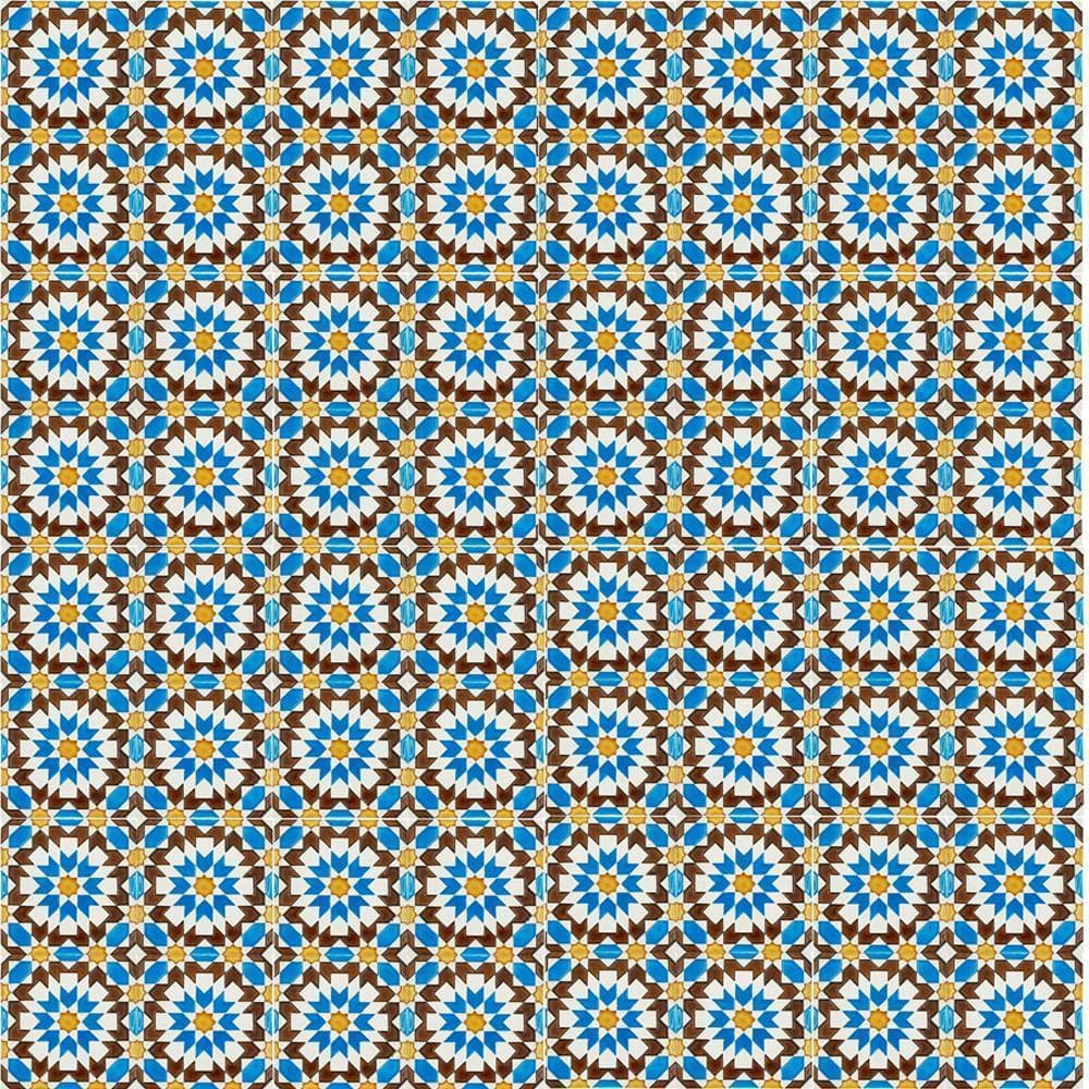 Spanish-Moorish Azulejo 5.5x5.5''