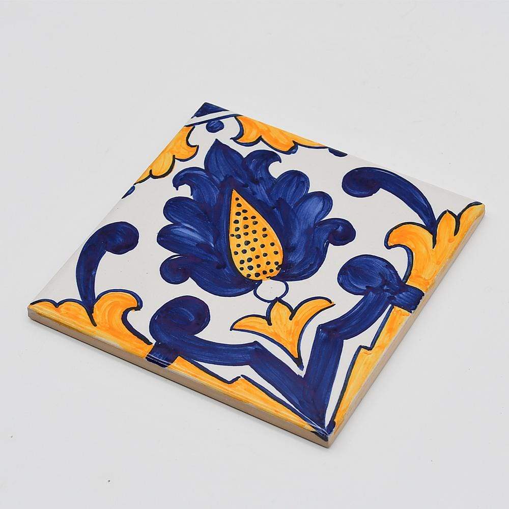 Azulejo Padrao I Azulejo portugais artisanal 14 cm Azulejo Padrão 14x14cm