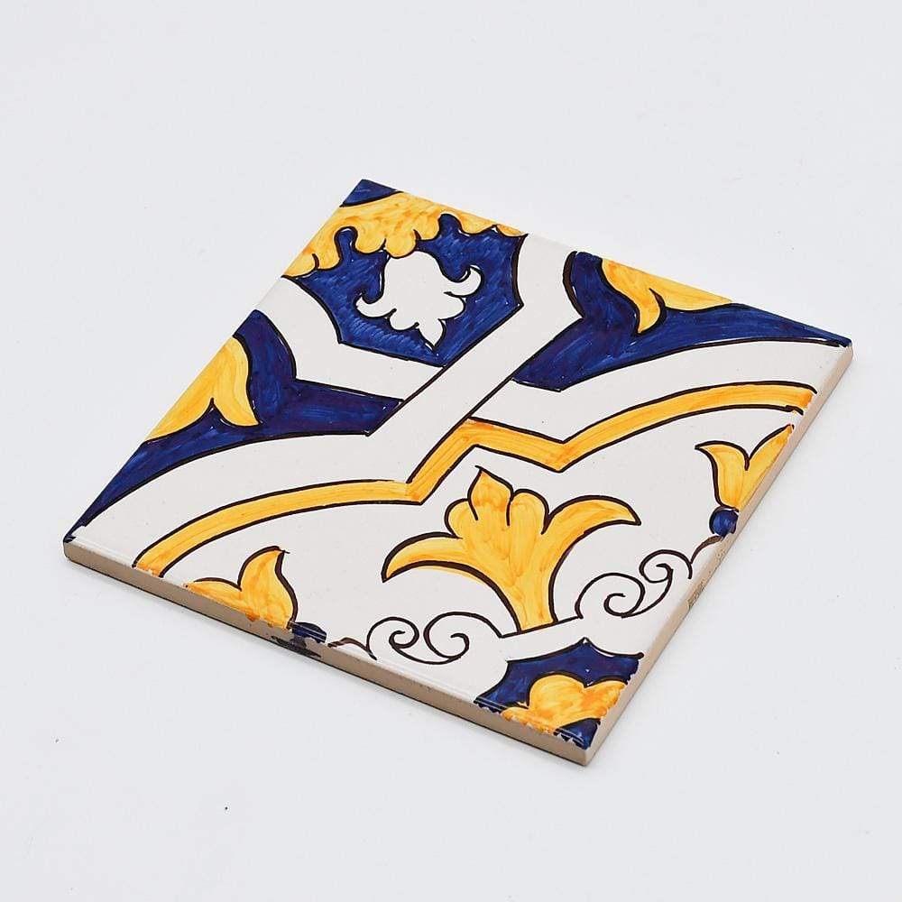 Azulejo Padrao I Azulejo portugais artisanal 14 cm Azulejo Padrão 14x14cm