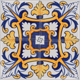 Azulejo Padrao I Azulejo portugais artisanal 14 cm Azulejo Padrão 14x14cm