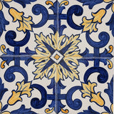 Azulejo Padrao I Azulejo portugais artisanal 14 cm Azulejo Padrão 14x14cm