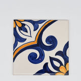 Azulejo Padrao I Azulejo portugais artisanal 14 cm Azulejo Padrão 14x14cm