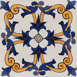 Azulejo Padrao I Azulejo portugais artisanal 14 cm Azulejo Padrão 14x14cm