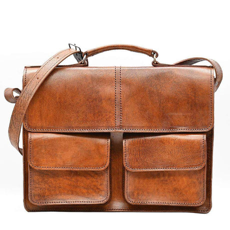 Besace en tissu du Minho I Produit de l'artisanat du Portugal Cartable en cuir marron