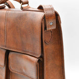 Besace en tissu du Minho I Produit de l'artisanat du Portugal Cartable en cuir marron