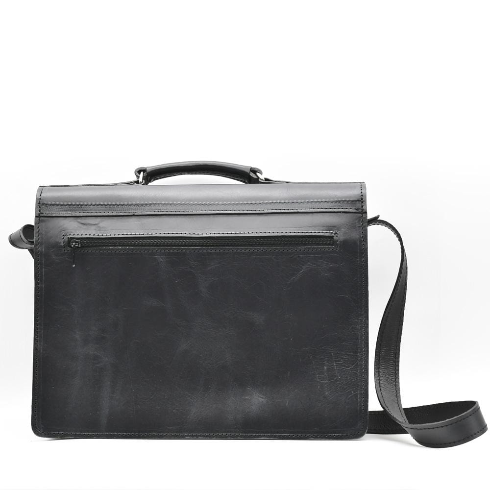 Besace en tissu du Minho I Produit de l'artisanat du Portugal Cartable en cuir noir