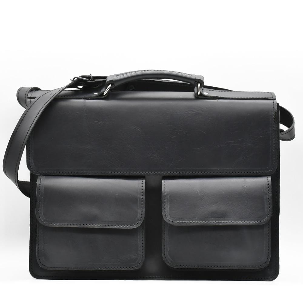 Besace en tissu du Minho I Produit de l'artisanat du Portugal Cartable en cuir noir