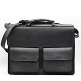 Besace en tissu du Minho I Produit de l'artisanat du Portugal Cartable en cuir noir