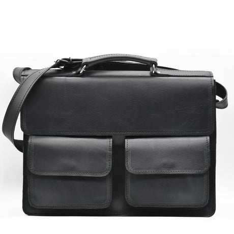 Besace en tissu du Minho I Produit de l'artisanat du Portugal Cartable en cuir noir