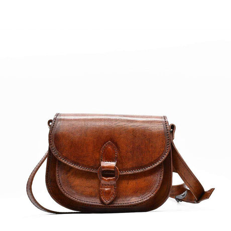 Besace en tissu du Minho I Produit de l'artisanat du Portugal Sac bandoulière en cuir marron