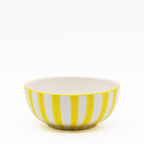 Bol à céréales en céramique portugaise I Vaisselle du Portugal en ligne Bol à céréales "Costa Nova Mar" 16cm - Jaune