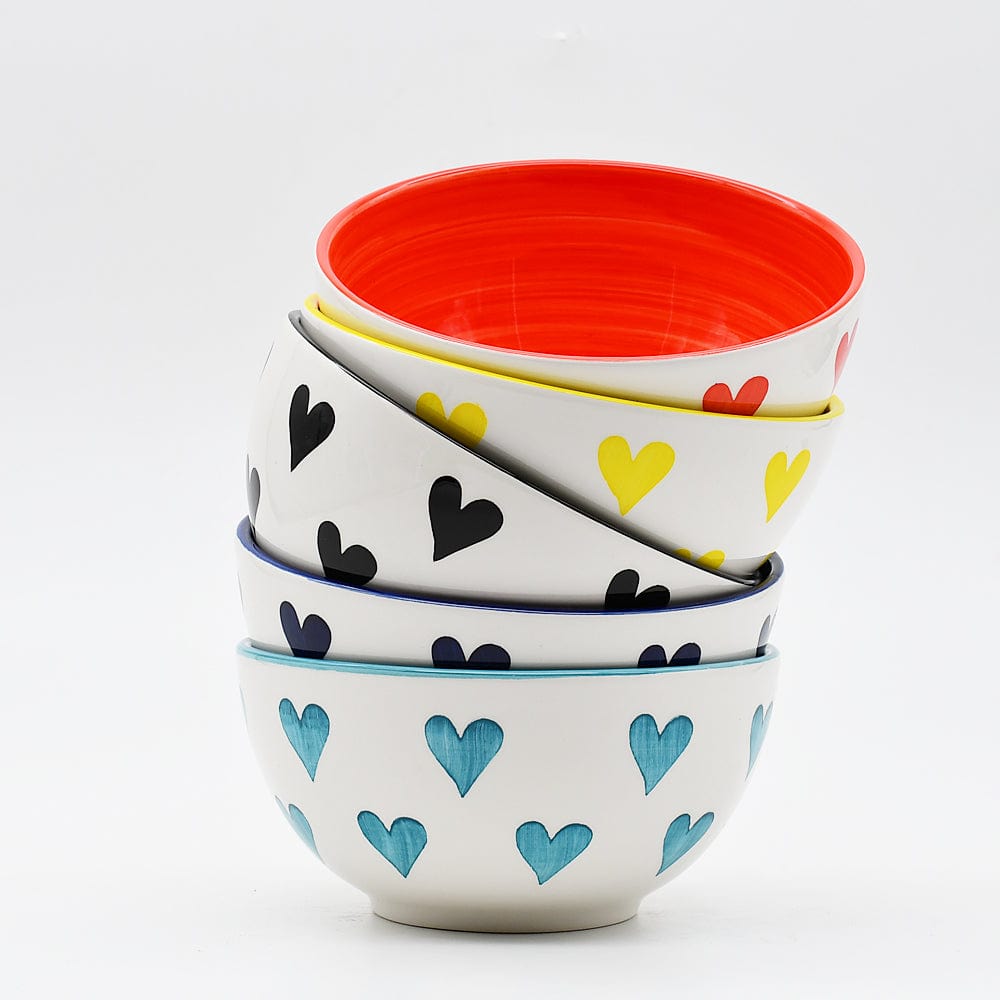 Bol en céramique portugaise I Vaisselle du Portugal en ligne Bol "Namorados" 15cm - Orange