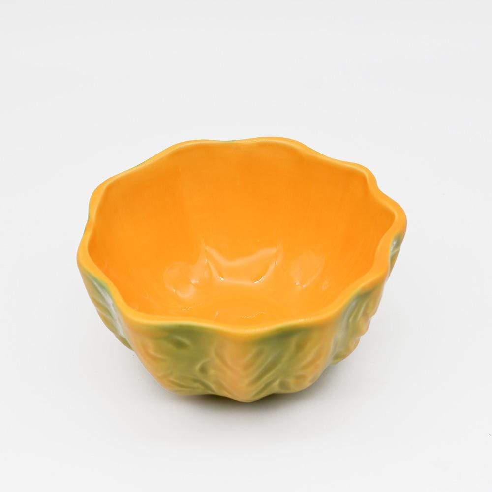 Bol en céramique en forme de citrouille