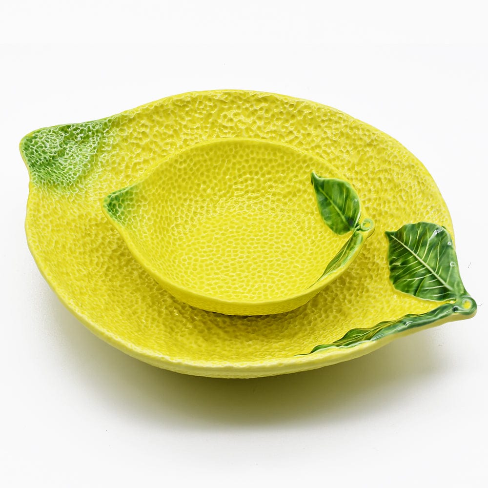 Bol en forme de citron I Vaisselle artisanale du Portugal Bol en céramique "Limão" - 18cm