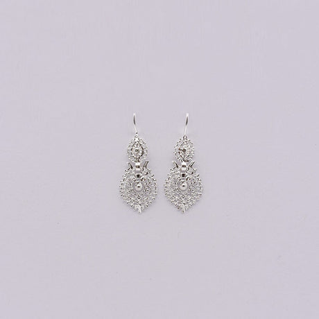 Boucle d'oreille de la Reine en filigrane d'argent I Bijoux portugais Brincos À Rainha I Boucles d'oreille en argent - 2.5cm