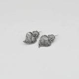 Coração de Viana I Boucles d'oreille en argent oxydé - 3.5cm