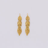 Boucles d'oreille du Roi en filigrane d'argent doré I Vente bijoux argent Brincos À Rei I Boucles d'oreille en argent doré - 6cm