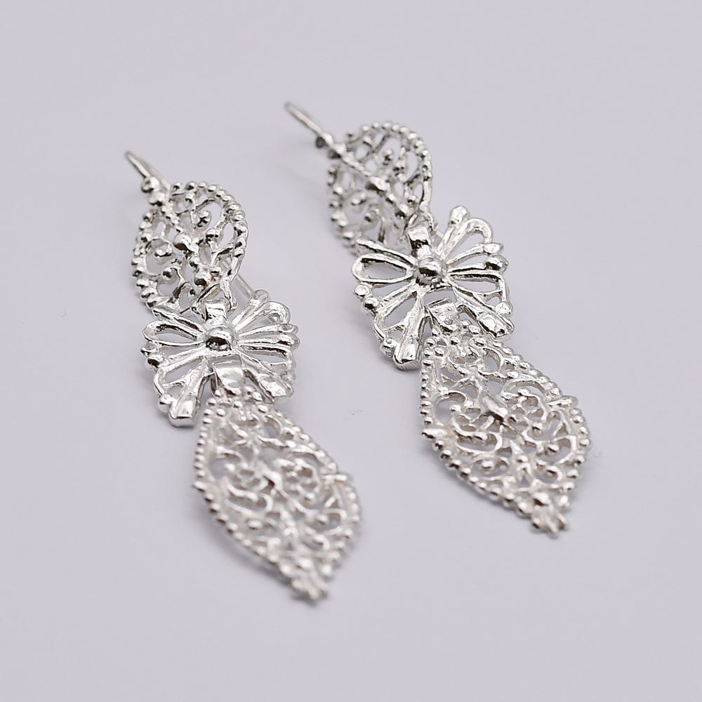 Boucles d'oreille du Roi en filigrane d'argent I Vente bijoux argent Brincos À Rei I Boucles d'oreille en argent - 6cm