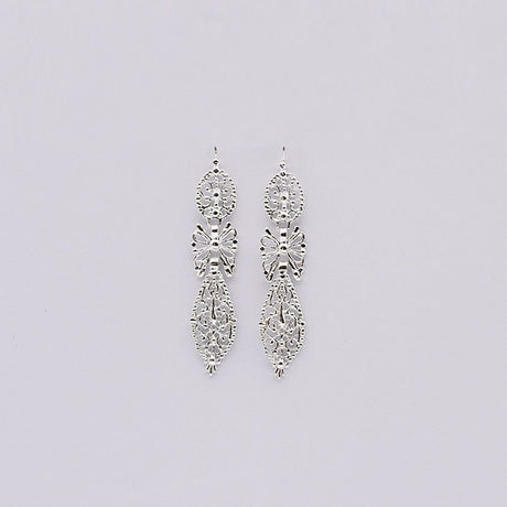 Boucles d'oreille du Roi en filigrane d'argent I Vente bijoux argent Brincos À Rei I Boucles d'oreille en argent - 6cm