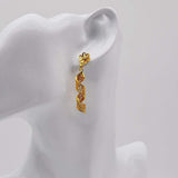 Gold plated Silver Filigree Earrings