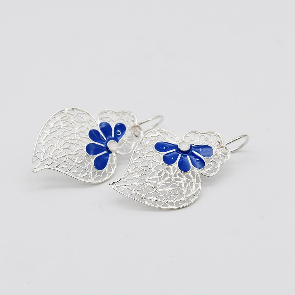 Boucles d'oreille en filigrane d'argent doré I Vente de bijoux argent Boucles d'oreille ARPA argent