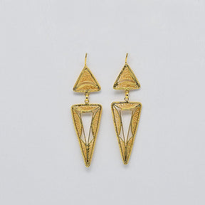 Boucles d'oreille en filigrane d'argent doré I Vente de bijoux argent Boucles d'oreille en argent doré