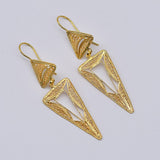 Boucles d'oreille en filigrane d'argent doré I Vente de bijoux argent Boucles d'oreille en argent doré