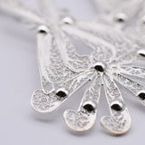 Boucles d'oreille en filigrane d'argent doré I Vente de bijoux argent Boucles d'oreille en filigrane d'argent - 6.5cm