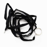 Boucles d'oreille en filigrane d'argent doré I Vente de bijoux argent Bracelet Soie noire Alma & Coraçao