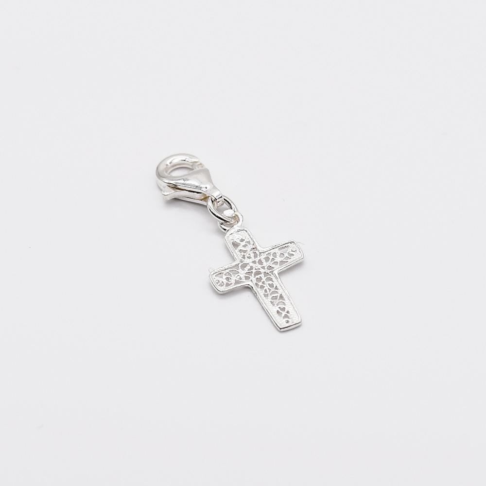 Boucles d'oreille en filigrane d'argent doré I Vente de bijoux argent Charm Cruz Argent Alma & Coraçao