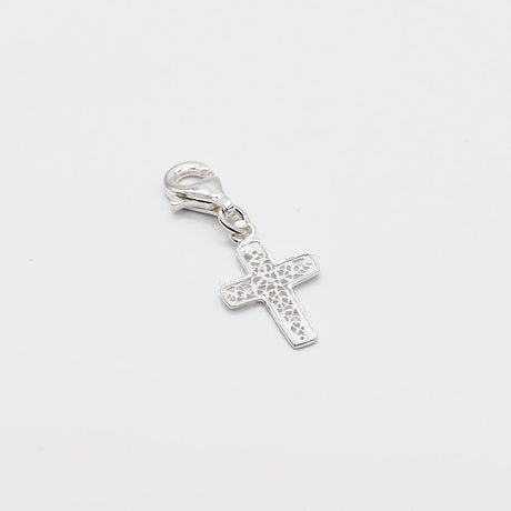 Boucles d'oreille en filigrane d'argent doré I Vente de bijoux argent Charm Cruz Argent Alma & Coraçao