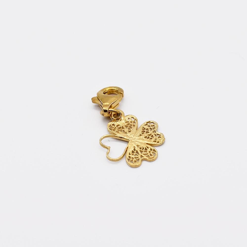 Boucles d'oreille en filigrane d'argent doré I Vente de bijoux argent Charm Trévo Doré Alma & Coraçao