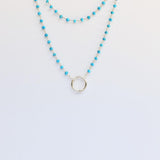Boucles d'oreille en filigrane d'argent doré I Vente de bijoux argent Collier perles bleues Alma & Coraçao