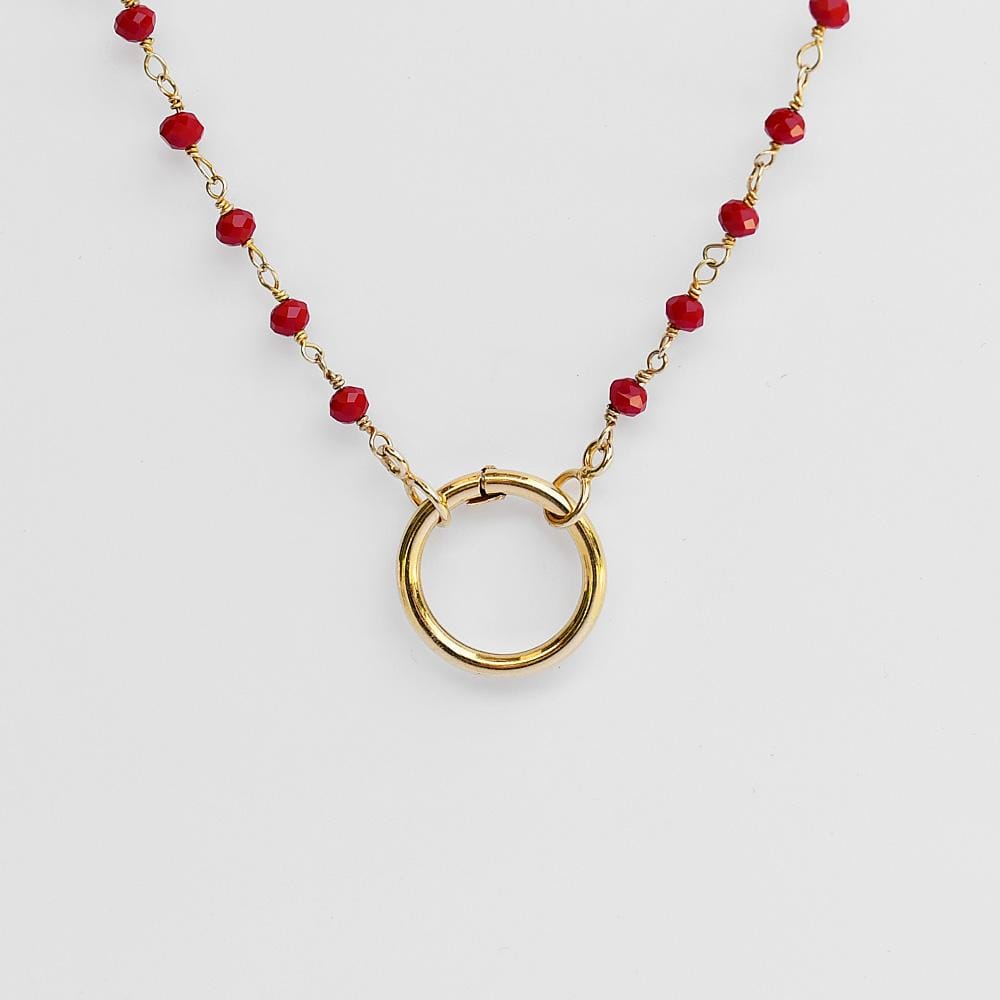Boucles d'oreille en filigrane d'argent doré I Vente de bijoux argent Collier perles rouges Alma & Coraçao