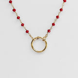 Boucles d'oreille en filigrane d'argent doré I Vente de bijoux argent Collier perles rouges Alma & Coraçao