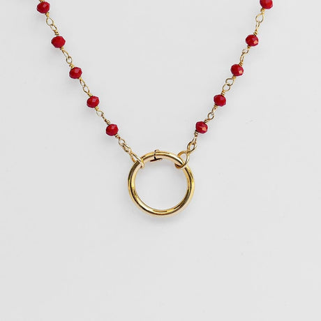 Boucles d'oreille en filigrane d'argent doré I Vente de bijoux argent Collier perles rouges Alma & Coraçao