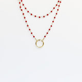 Boucles d'oreille en filigrane d'argent doré I Vente de bijoux argent Collier perles rouges Alma & Coraçao