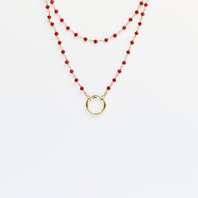 Boucles d'oreille en filigrane d'argent doré I Vente de bijoux argent Collier perles rouges Alma & Coraçao