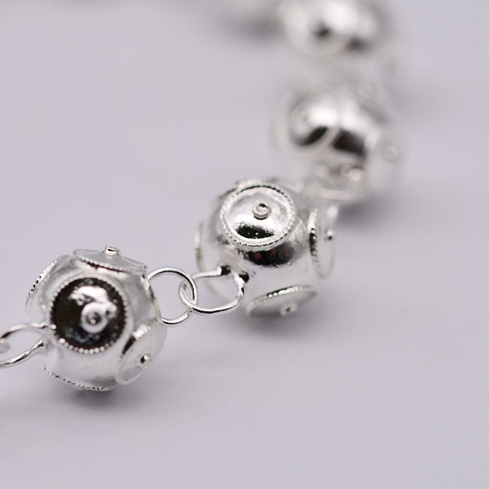 Boucles d'oreille en filigrane d'argent doré I Vente de bijoux argent #Conta de Viana I Bracelet en argent