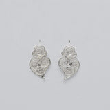 Boucles d'oreille en filigrane d'argent doré I Vente de bijoux argent #Coração de Viana I Boucles d'oreille en argent - 3cm
