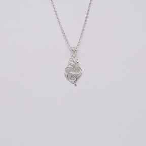 Boucles d'oreille en filigrane d'argent doré I Vente de bijoux argent #Coração de Viana I Pendentif en argent - 3cm