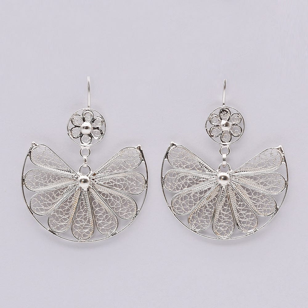 Boucles d'oreille en filigrane d'argent I Vente bijoux argent Alcance I Boucles d'oreille en argent