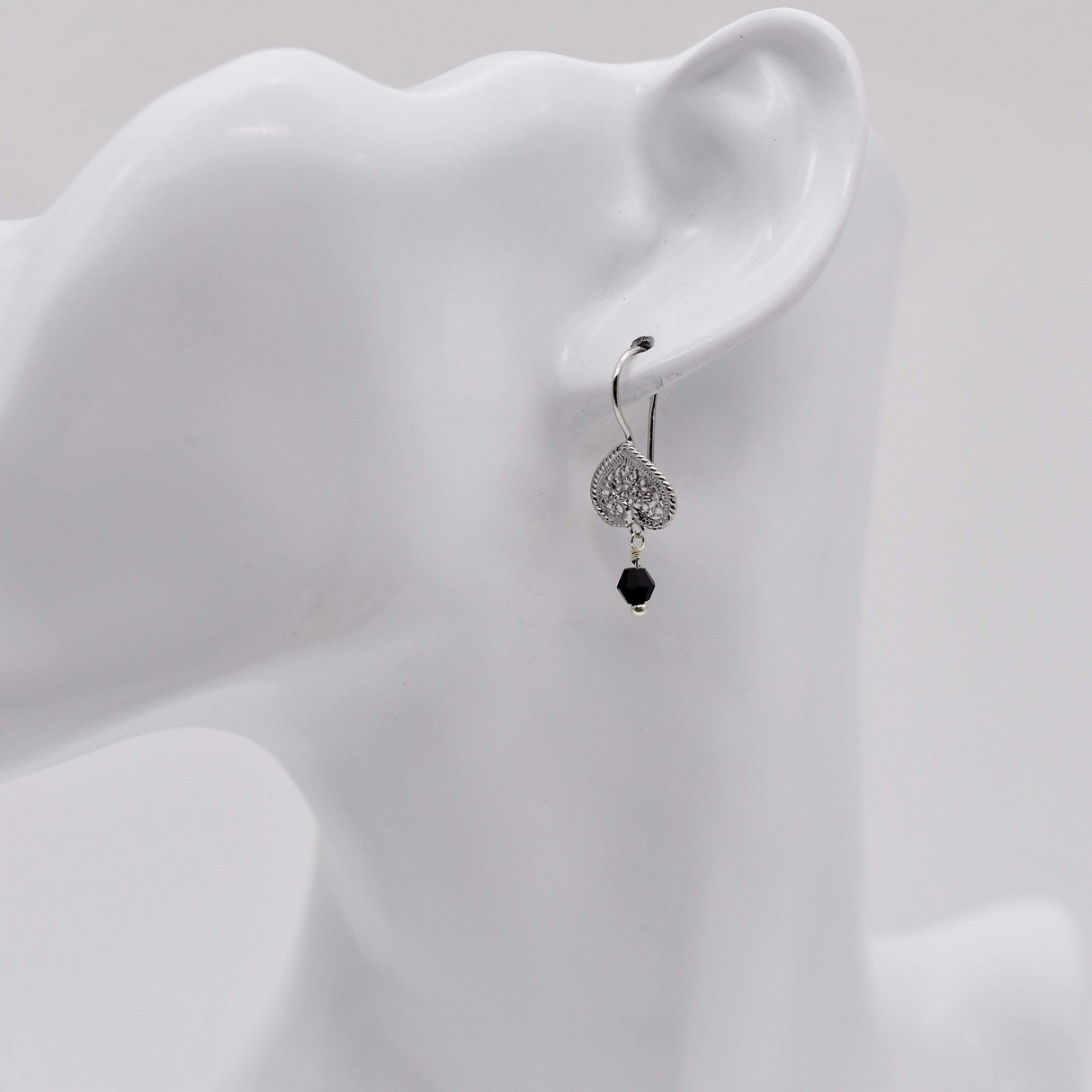 Coração I Silver filigree earrings