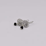 Coração I Silver filigree earrings