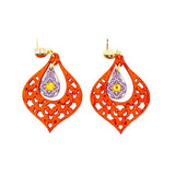 Azulejos I Orange cork earrings
