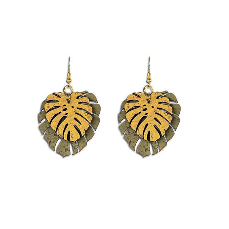 "Tropic" cork earrings