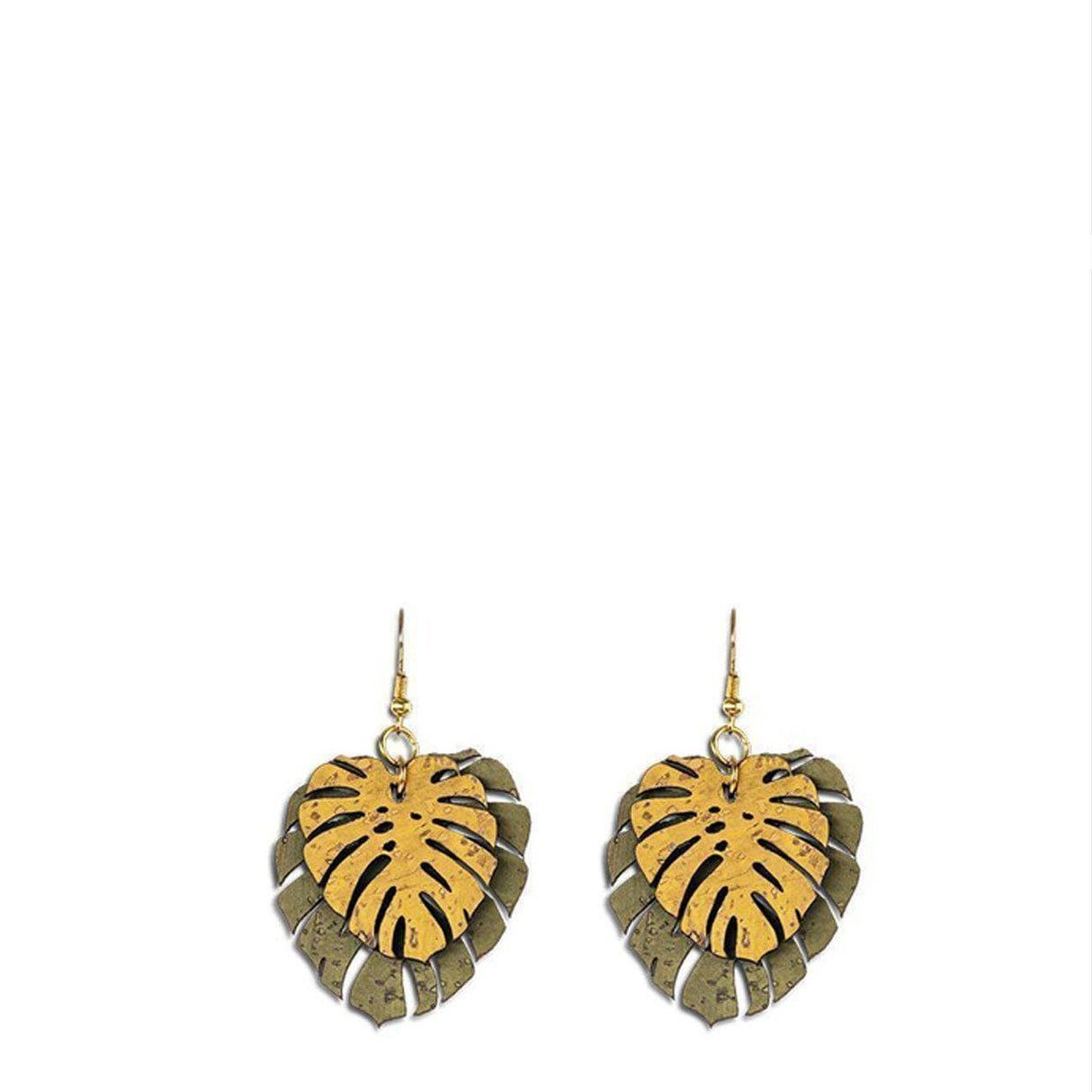 "Tropic" cork earrings