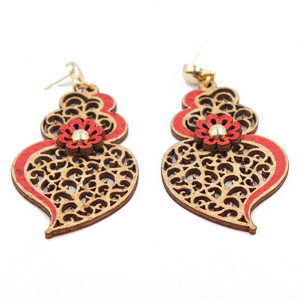 Heart of Viana I Red Cork earrings